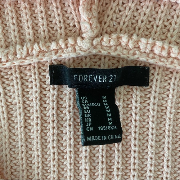 Forever21 Crochet Knit Cropped Hoodie - Picture 3 of 3